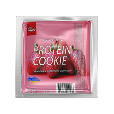 Печенье протеиновое Craft Whey Strawberry, 60 г