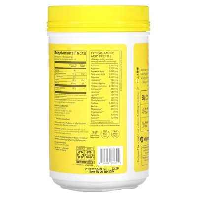 Колагенові пептиди Vital Proteins Collagen Peptides порошок зі смаком лимону, 313 г