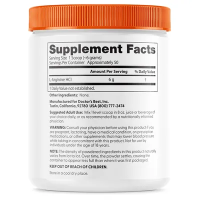 L-аргінін Doctor's Best L-Arginine порошок, 300 г