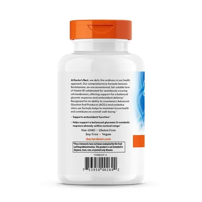 Бенфотіамін Doctor's Best Benfotiamine 150 мг, 360 капсул