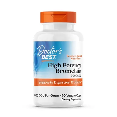 Бромелайн Doctor's Best High Potency Bromelain 500 мг, 90 вегетаріанських капсул