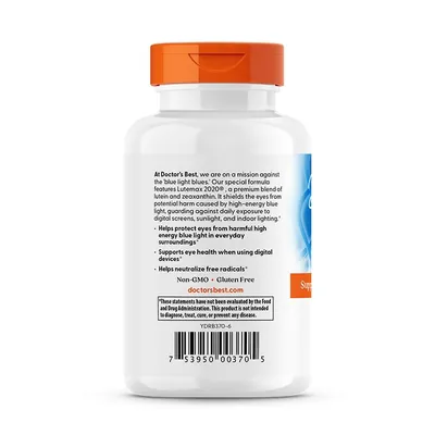 Лютеїн Doctor's Best Lutein with Lutemax 2020 20 мг, 180 гелевих капсул