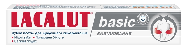 Зубная паста Lacalut Basic Отбеливание, 75 мл