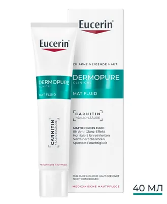 Флюїд для обличчя Eucerin DermoPure Clinical матуючий для проблемної шкіри (99307), 40 мл