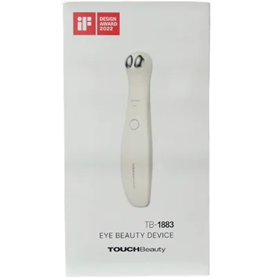 Масажер TOUCHBeauty TB-1883 для шкіри навколо очей з підігрівом та вібрацією, білий