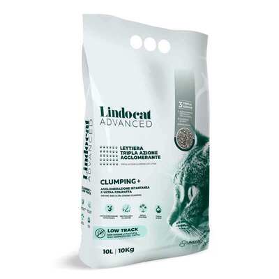 Наполнитель для кошачьего туалета Lindocat Advanced Clumping+ бентонитовый с большими гранулами, 10 л
