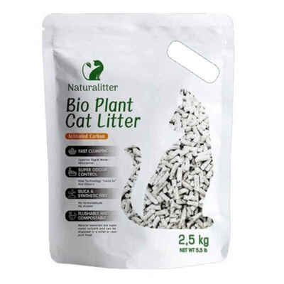Наполнитель для кошачьего туалета Naturalitter Bio Plant Cat Litter Activated Carbon соевый с активированным углем, 2,5 кг (6 л)