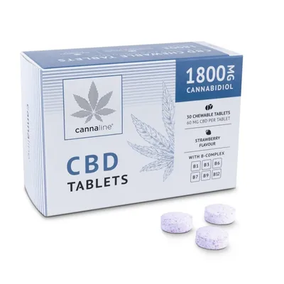 Комплекс CBD з вітамінами В Cannaline 1800 мг таблетки жувальні №30