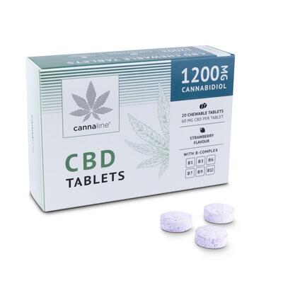 Комплекс CBD з вітамінами В Cannaline 1200 мг таблетки жувальні №20