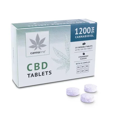 Комплекс CBD з вітамінами В Cannaline 1200 мг таблетки жувальні №20