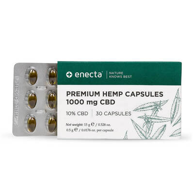 Органический экстракт конопли Enecta Organic Hemp Extract 1000 мг гель-капсулы №30