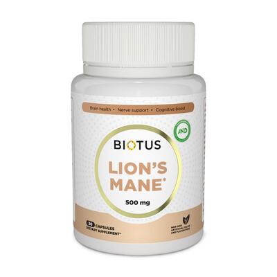 Ежовик гребенчатый Biotus Lion's Mane, 30 капсул