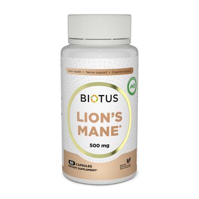 Ежовик гребенчатый Biotus Lion's Mane, 60 капсул