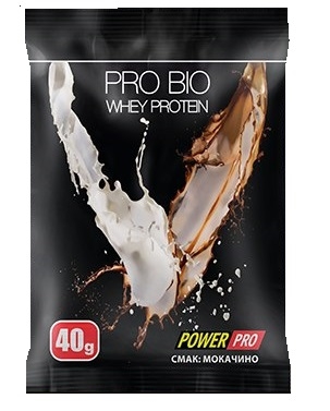 Смесь сывороточных белков Power Pro с пробиотиками, со вкусом мокачино, 40 г