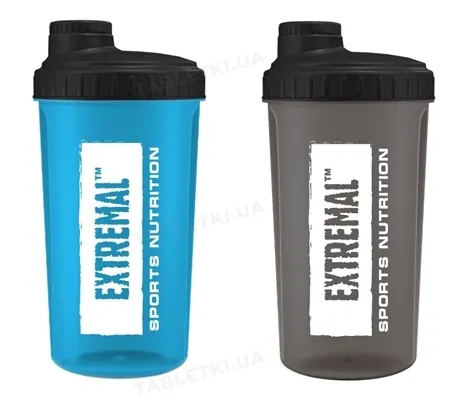 Шейкер-пляшка Extremal Sports Nutrition для приготування і зберігання коктейлів, пластик, 700 мл