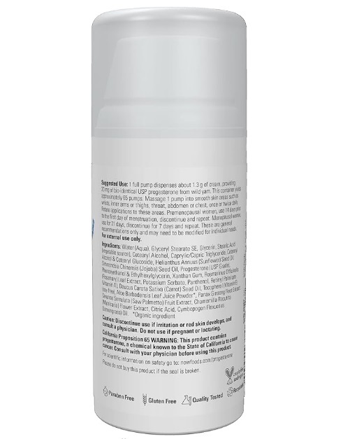 Крем із прогестероном NOW Solutions Progesterone, Balancing Skin Cream, без запаху, 85 г