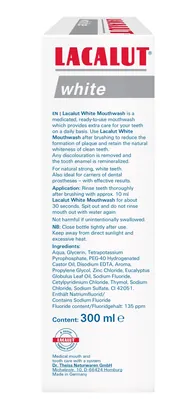 Ополіскувач для порожнини рота Lacalut White, 300 мл