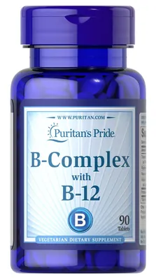 Комплекс Puritan's Pride Vitamin B-Complex and Vitamin B-12, 90 таблеток