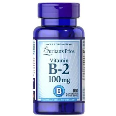 Вітамін В2 Puritan's Pride Vitamin B-2 (Riboflavin) 100 мг, 100 таблеток