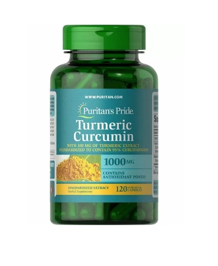 Куркумин Puritan's Pride Turmeric Curcumin 1000 мг with Bioperine 5 мг, 120 капсул
