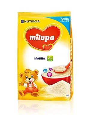 Каша молочна Milupa манна для дітей з 6 місяців, 210 г