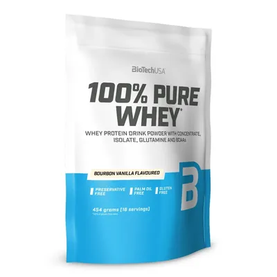 Протеїн сироватковий змішаний Biotech 100% Pure Whey бурбонська ваніль, 454 г