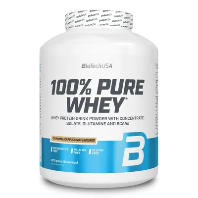 Протеїн сироватковий змішаний Biotech 100% Pure Whey карамельний капучино, 2,27 кг