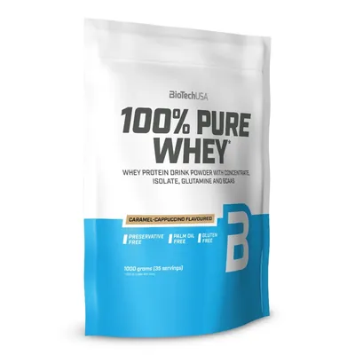 Протеїн сироватковий змішаний Biotech 100% Pure Whey карамельний капучино, 1 кг