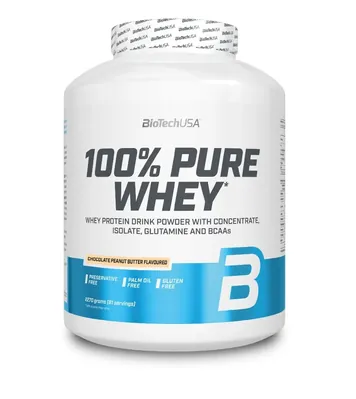 Протеїн сироватковий змішаний Biotech 100% Pure Whey шоколад-арахісова олія, 2,27 кг