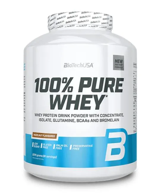 Протеїн сироватковий змішаний Biotech 100% Pure Whey фундук, 2,27 кг
