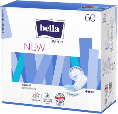 Прокладки гигиенические ежедневные Bella Panty New Normal, 60 штук
