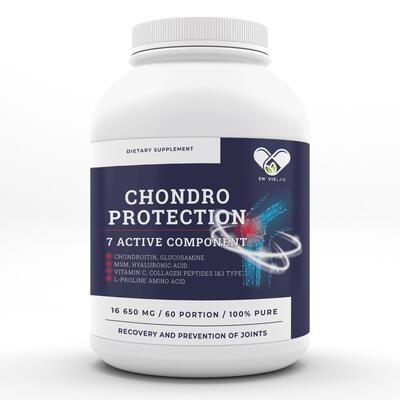 Хондропротектор En'vie Lab 7 Active Component с коллагеном 1 и 3 типа для суставов, со вкусом клубники, порошок, 60 порций