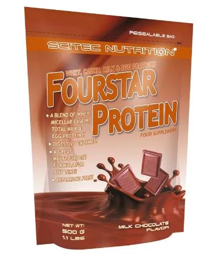 Протеїн комплексний Scitec Nutrition Fourstar Protein молочний шоколад, 500 г