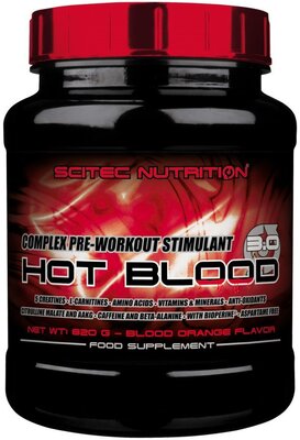 Предтренировочный комплекс Scitec Nutrition Hot Blood 3.0 blood orange, 820 г