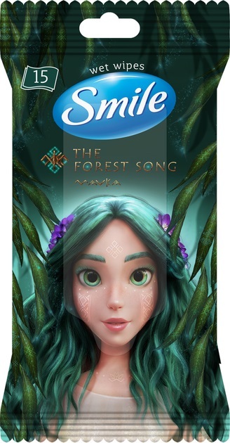 Салфетки влажные Smile Mavka, 15 шт