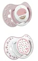 Пустушка силіконова Lovi Retro baby динамічна, 22/803girl, 0-3 місяці, 2 шт