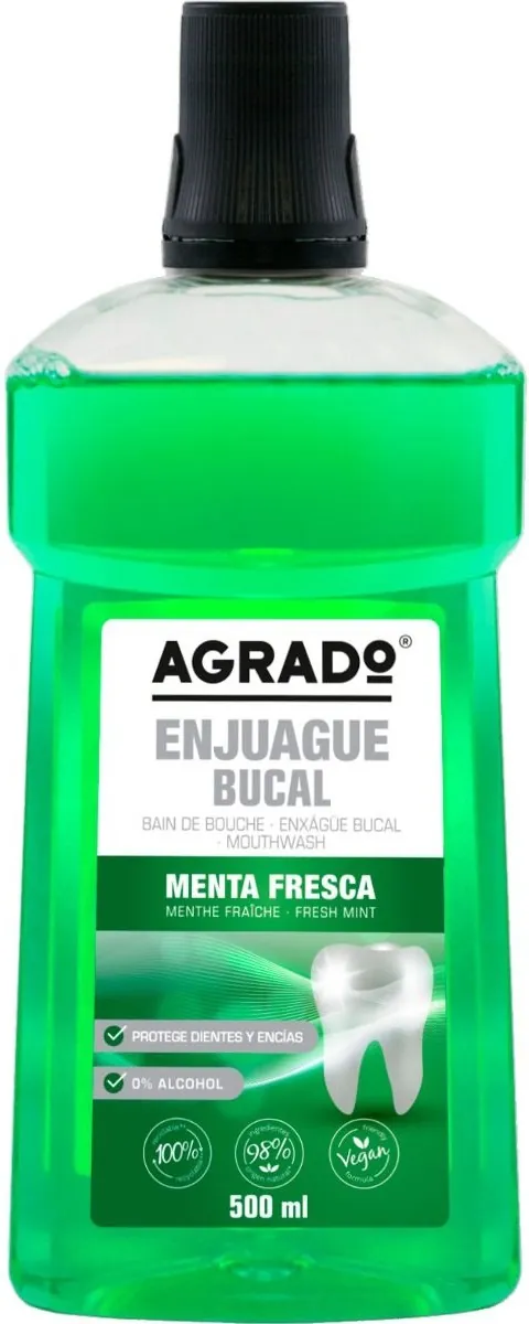 Ополіскувач для ротової порожнини Agrado Mint Mouthwash М'ята, 500 мл