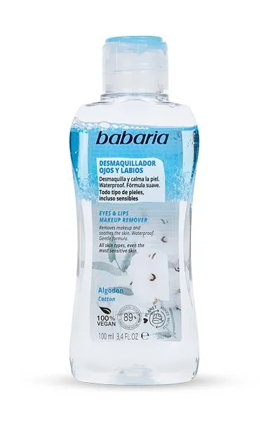 Засіб для зняття макіяжу з очей та губ Babaria Biphasic make-up remover Бавовна, 100 мл
