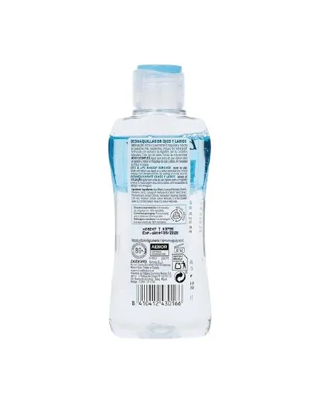 Засіб для зняття макіяжу з очей та губ Babaria Biphasic make-up remover Бавовна, 100 мл