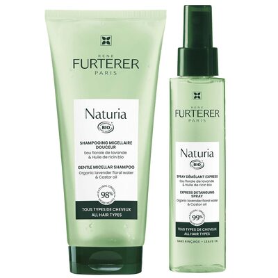 Набор Rene Furterer Naturia Set Экстраножный уход для ежедневного использования (Шампунь 200 мл + Спрей 200 мл)