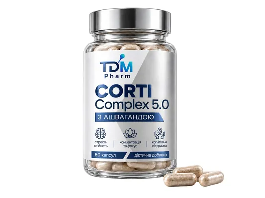 Корті Комплекс 5.0 TDM Pharm Corti Complex 5.0 з ашвагандою капсули №60