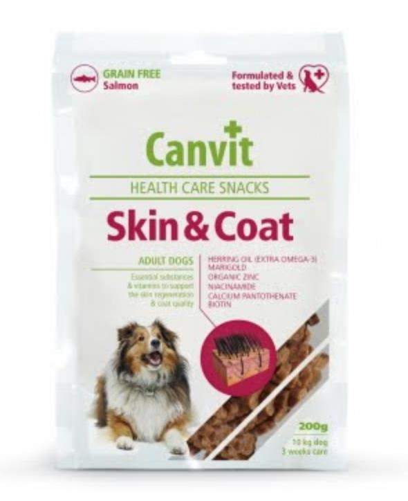 Лакомство для собак Canvit Skin and Coat, 200 г