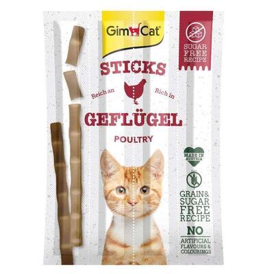 Лакомство для кошек GimCat Sticks палочки с курицей и печенью, 4 штуки
