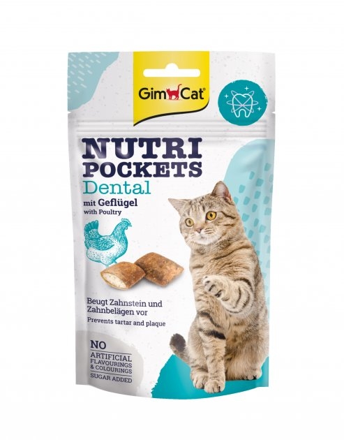 Лакомство для кошек GimCat Nutri Pockets Dental, 60 г