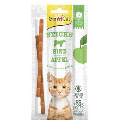 Лакомство для кошек GimCat Superfood Duo-Sticks палочки с говядиной и яблоками, 3 штуки