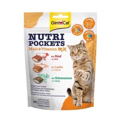 Лакомство для кошек GimCat Nutri Pockets Мультивитамин микс, 150 г