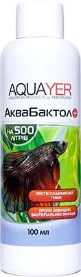 АкваБактол Aquayer антибактеріальний препарат для акваріума, 100 мл