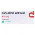 Торасемід-Дарниця таблетки по 5 мг №30 (10х3)