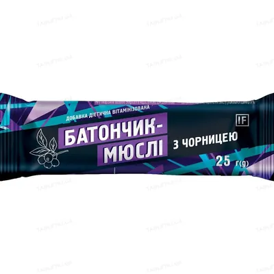 Батончик-мюслі IF з чорницею, 25 г