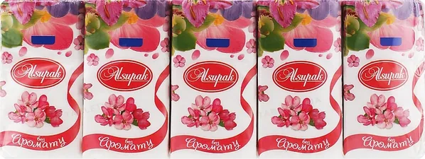 Хусточки паперові Alsupak без запаху, 10 шт х 10 уп